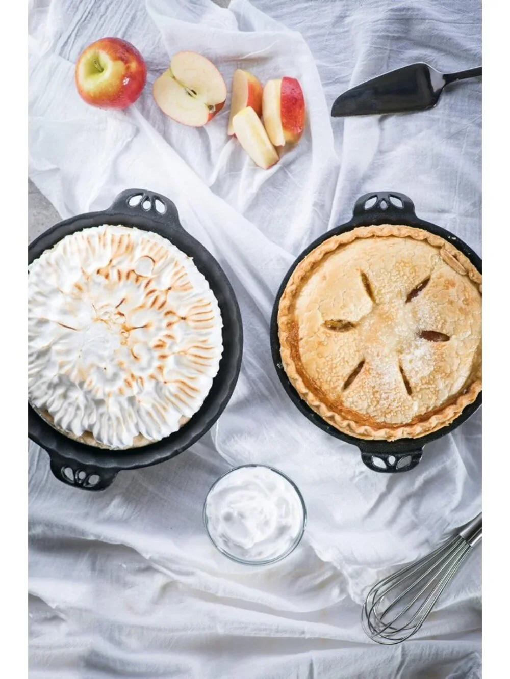 10-Inch Cast Iron Pie Pan - Durable, Non-Stick, Perfect for Baking & Cooking